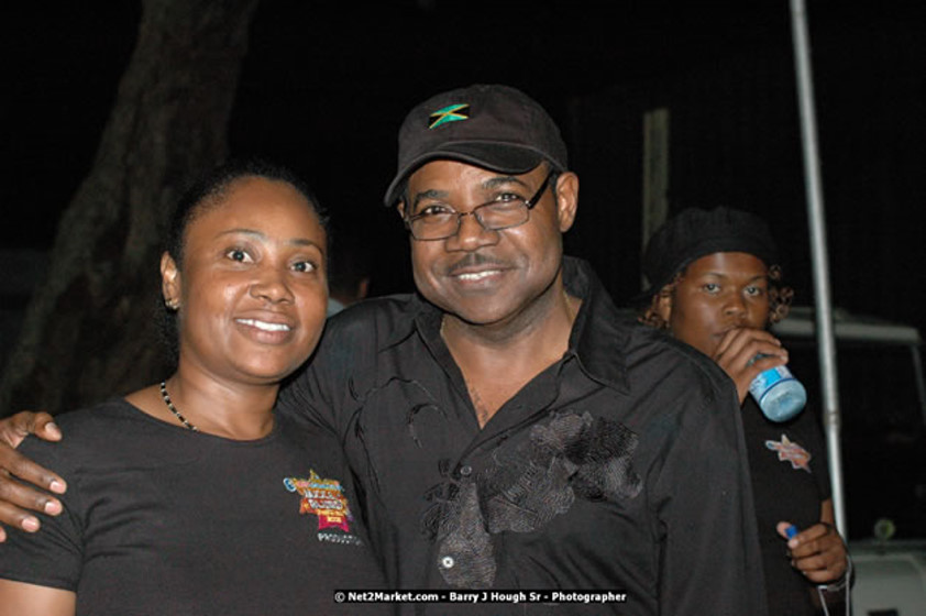 The Hon. Orette Bruce Goldwin, M.P., Prime Minister of Jamaica, Minister of Tourism, Hon. Edmund Bartlett, and Director of Tourism, Basil Smith at the Air Jamaica Jazz and Blues Festival 2008 The Art of Music - Thrusday, January 24, 2008 - Air Jamaica Jazz & Blues 2008 The Art of Music venue at the Aqaueduct on Rose Hall Resort & Counrty Club, Montego Bay, St. James, Jamaica W.I. - Thursday, January 24 - Saturday, January 26, 2008 - Photographs by Net2Market.com - Claudine Housen & Barry J. Hough Sr, Photographers - Negril Travel Guide, Negril Jamaica WI - http://www.negriltravelguide.com - info@negriltravelguide.com...!