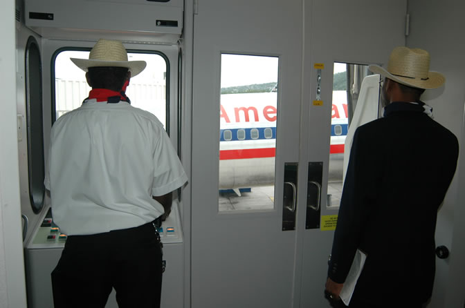 Inaugural Flight - American Airlines - Two New International Routes - Service Between Montego Bay, Jamaica & Dallas/Fort Worth, Texas - Gate 12 - Sangster International Airport, Montego Bay, St. James, Jamaica W.I. - February 3, 2006 - Negril Travel Guide, Negril Jamaica WI - http://www.negriltravelguide.com - info@negriltravelguide.com...!