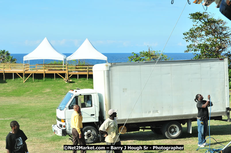 Preparations at the Venue - Jamaica Jazz and Blues Festival 2009, Thursday, January 15, 2009 - Venue at the Aqueduct on Rose Hall Resort &amp; Country Club, Montego Bay, Jamaica - Thursday, January 22 - Saturday, January 24, 2009 - Photographs by Net2Market.com - Barry J. Hough Sr, Photographer/Photojournalist - Negril Travel Guide, Negril Jamaica WI - http://www.negriltravelguide.com - info@negriltravelguide.com...!