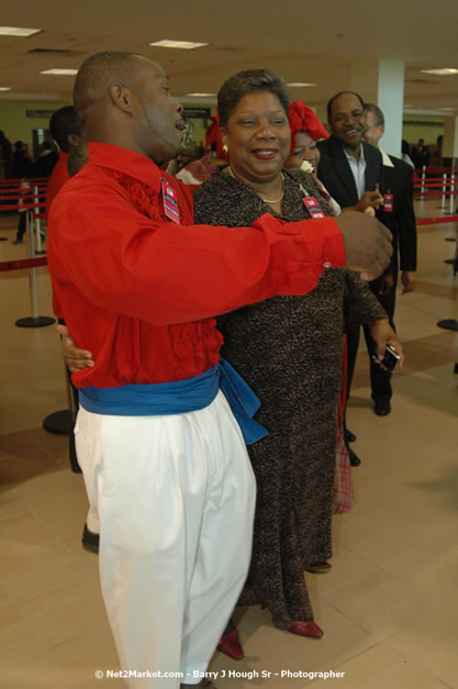 Minister of Tourism, Hon. Edmund Bartlett - Director of Tourism, Basil Smith, and Mayor of Montego Bay, Councillor Charles Sinclair Launch of Winter Tourism Season at Sangster International Airport, Saturday, December 15, 2007 - Sangster International Airport - MBJ Airports Limited, Montego Bay, Jamaica W.I. - Photographs by Net2Market.com - Barry J. Hough Sr, Photographer - Negril Travel Guide, Negril Jamaica WI - http://www.negriltravelguide.com - info@negriltravelguide.com...!