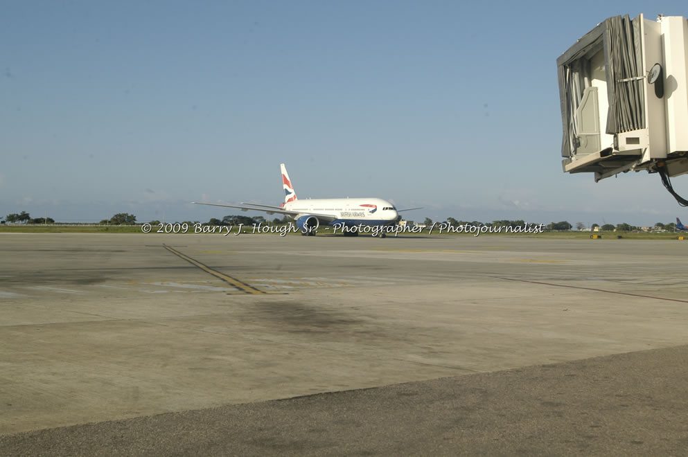  British Airways Inaugurates New Scheduled Service from London Gatwick Airport to Sangster International Airport, Montego Bay, Jamaica, Thursday, October 29, 2009 - Photographs by Barry J. Hough Sr. Photojournalist/Photograper - Photographs taken with a Nikon D70, D100, or D300 - Negril Travel Guide, Negril Jamaica WI - http://www.negriltravelguide.com - info@negriltravelguide.com...!