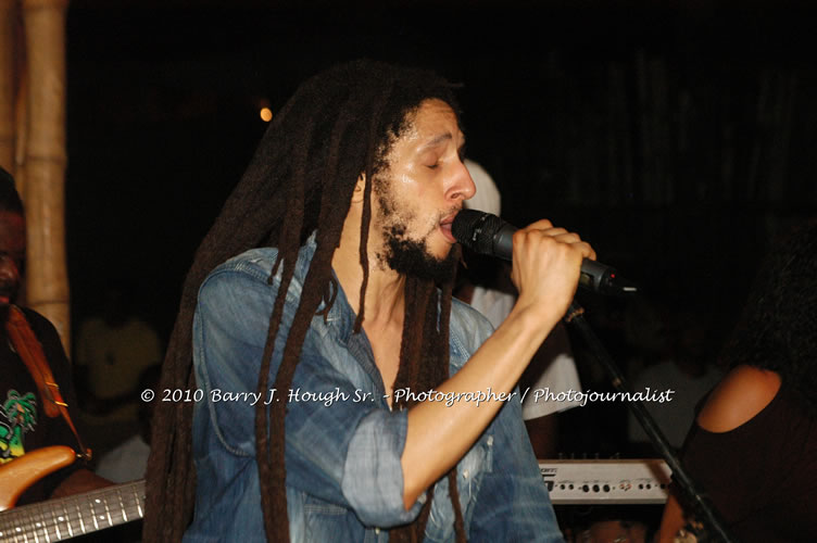 Julian Marley - Grammy Nominee & Son of the Legend Bob Marley - Live in Concert - Also featuring Ras Noble, Power Drill, Iron Head, & Robin Banks - Backing Band Roots Warrior, plus DJ Gemini @ One Love Reggae Concerts Series 09/10 @ Negril Escape Resort & Spa, February 2, 2010, One Love Drive, West End, Negril, Westmoreland, Jamaica W.I. - Photographs by Net2Market.com - Barry J. Hough Sr, Photographer/Photojournalist - The Negril Travel Guide - Negril's and Jamaica's Number One Concert Photography Web Site with over 40,000 Jamaican Concert photographs Published -  Negril Travel Guide, Negril Jamaica WI - http://www.negriltravelguide.com - info@negriltravelguide.com...!