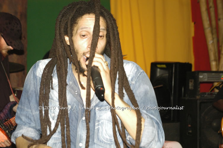 Julian Marley - Grammy Nominee & Son of the Legend Bob Marley - Live in Concert - Also featuring Ras Noble, Power Drill, Iron Head, & Robin Banks - Backing Band Roots Warrior, plus DJ Gemini @ One Love Reggae Concerts Series 09/10 @ Negril Escape Resort & Spa, February 2, 2010, One Love Drive, West End, Negril, Westmoreland, Jamaica W.I. - Photographs by Net2Market.com - Barry J. Hough Sr, Photographer/Photojournalist - The Negril Travel Guide - Negril's and Jamaica's Number One Concert Photography Web Site with over 40,000 Jamaican Concert photographs Published -  Negril Travel Guide, Negril Jamaica WI - http://www.negriltravelguide.com - info@negriltravelguide.com...!