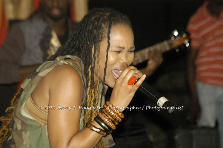 Queen Ifrica - Live In Concert - One Love Reggae Concert Series 09/10 @ Negril Escape Resort and Spa, January 5, 2010, One Love Drive, West End, Negril, Westmoreland, Jamaica W.I. - Photographs by Net2Market.com - Barry J. Hough Sr, Photographer/Photojournalist - Negril Travel Guide, Negril Jamaica WI - http://www.negriltravelguide.com - info@negriltravelguide.com...!