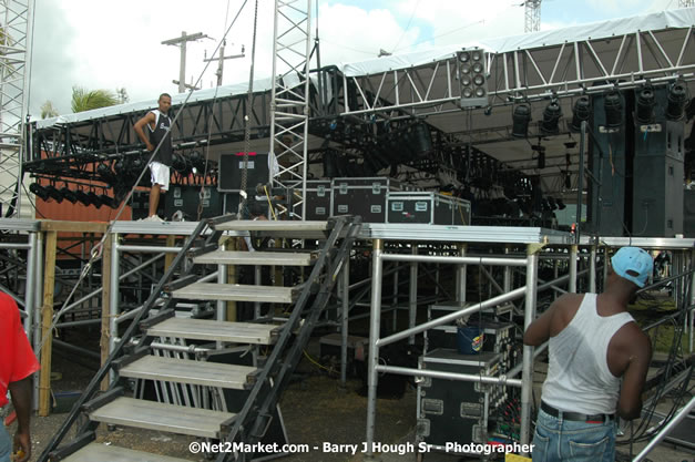 Venue Under Construction - Wednesday, July 18, 2007 - Red Stripe Reggae Sumfest at Catherine Hall, Montego Bay, St Jamaica, Jamaica W.I. - Negril Travel Guide.com, Negril Jamaica WI - http://www.negriltravelguide.com - info@negriltravelguide.com...!