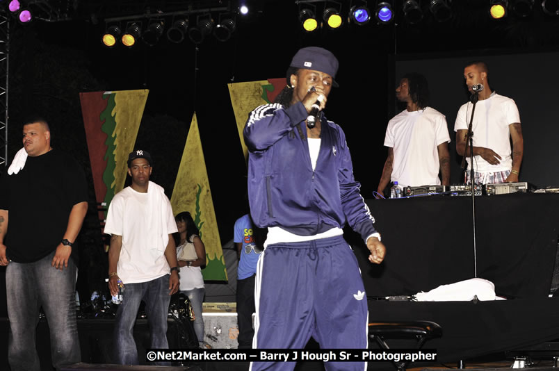 Lil Wayne @ Red Stripe Reggae Sumfest 2008 International Night 2, Catherine Hall, Montego Bay - Saturday, July 19, 2008 - Reggae Sumfest 2008 July 13 - July 19, 2008 - Photographs by Net2Market.com - Barry J. Hough Sr. Photojournalist/Photograper - Photographs taken with a Nikon D300 - Negril Travel Guide, Negril Jamaica WI - http://www.negriltravelguide.com - info@negriltravelguide.com...!