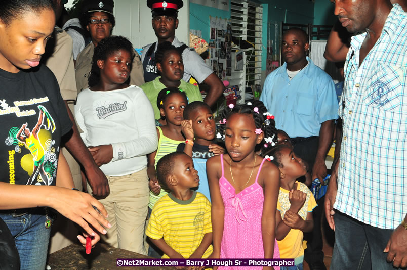 Usain Bolt of Jamaica - The Fastest Man In The World  - Usain Bolt Homecoming Celebrations - Press Conference at the Grand Bahia Principe &amp; Sherwood Content - Waldensia Primary School - Photographs by Net2Market.com - Barry J. Hough Sr. Photojournalist/Photograper - Photographs taken with a Nikon D300 - Negril Travel Guide, Negril Jamaica WI - http://www.negriltravelguide.com - info@negriltravelguide.com...!