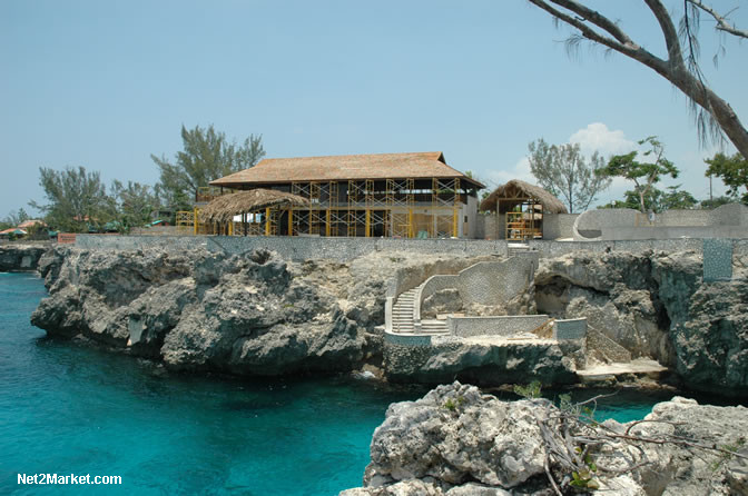 World Famous Rick's Cafe - Negril's West End Cliffs - Rebuilding After Ivan - Negril Travel Guide, Negril Jamaica WI - http://www.negriltravelguide.com - info@negriltravelguide.com...!